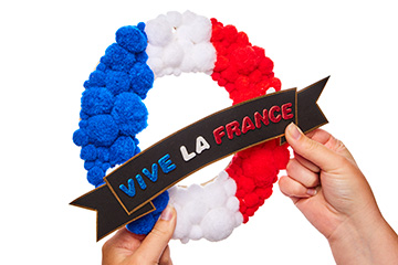 Bastille Day Pompom Wreath