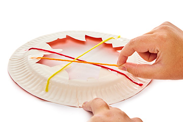 Hanging Paper Plate Leaf Decoration