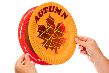 Hanging Paper Plate Leaf Decoration