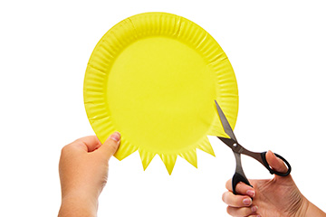 Paper Plate Sunflower Weaving