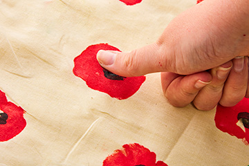 Handprint Poppies Tote Bag