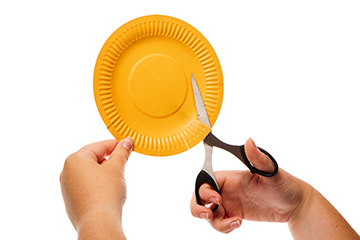 Paper Plate Pumpkin Weaving