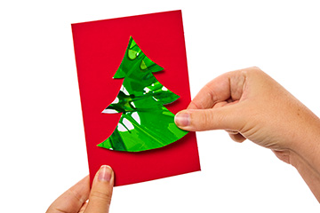 Spin Art Christmas Tree Card