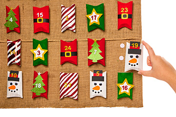 Cardboard Tube Christmas Advent Calendar