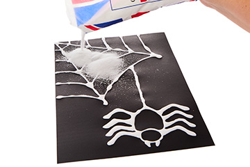 Spiderweb Salt Painting