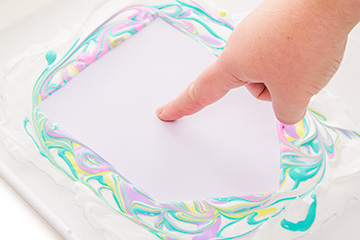 Foam Marbling Easter Bunting