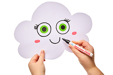 Squeegee Painting Rainbow Cloud