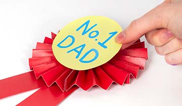 No.1 Dad Rosette Badge