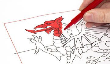 Welsh Dragon Flag