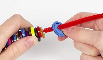 Bendy Button Caterpillar Keyring