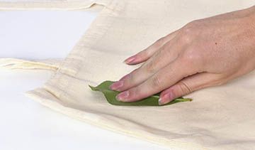 Natural Leaf Stamped Bag