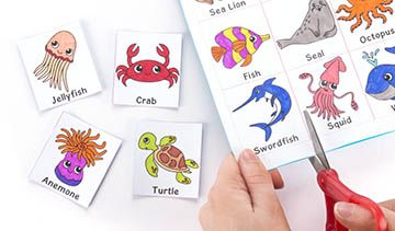 Ocean Creatures Memory Game