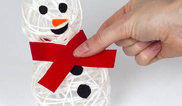 Yarn Snowman Decoration