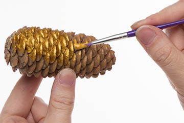 Gold & Silver Pinecone Decorations