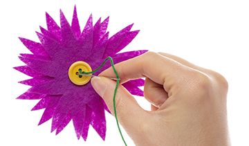 Thistle Felt Brooch