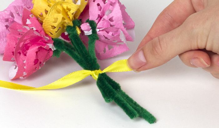 Doily Flower Bouquet