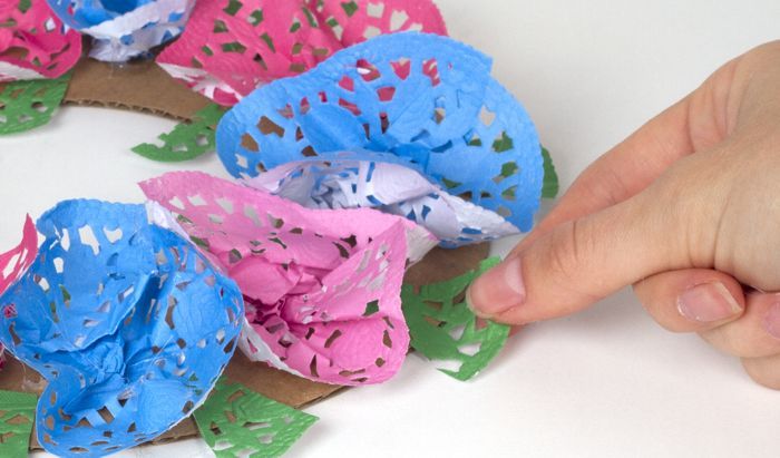 Paper Doily Wreath