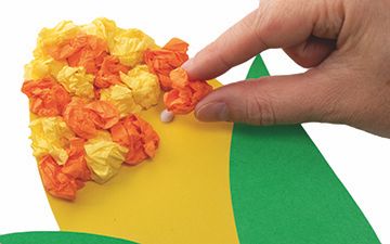 Tissue Paper Corn Decoration