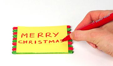 Christmas Folding Pop Stick Card