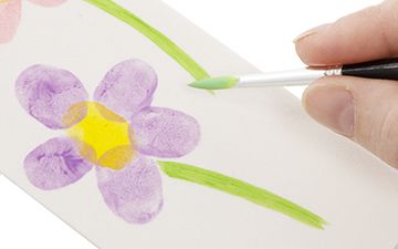 Mum Fingerprint Flower Bookmark