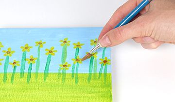 3D Daffodil Canvas