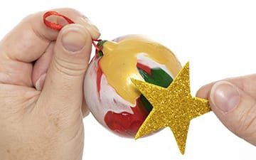 Paint Pouring Christmas Bauble