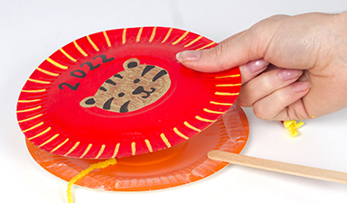 Year of the Tiger Paper Plate Drum