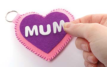 Mum Heart Keyring