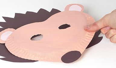 Hedgehog Paper Plate Mask