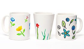 Pretty Flower Mugs