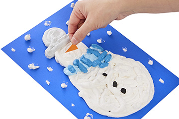 Puffy Painting Snowman