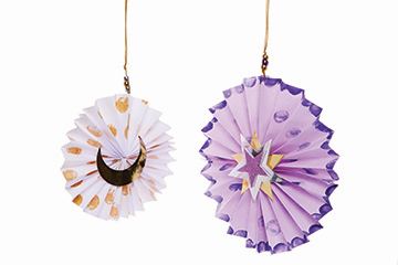 Moon and Star Fan Decorations