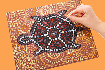 Dot Painting Aboriginal Style Art Canvas