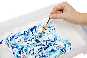 Winter Foam Marbling Card
