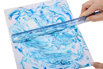 Winter Foam Marbling Card