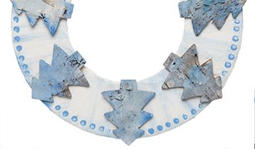Blue Bark Tree Wreath