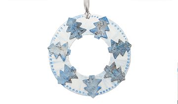 Blue Bark Tree Wreath