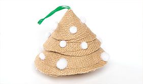 Hessian Tree Ornament