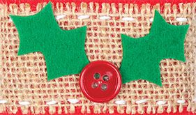 Holly Motif Napkin Ring