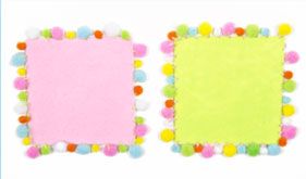 Pom Pom Edged Coasters