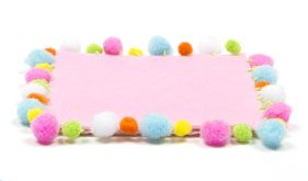 Pom Pom Edged Coasters