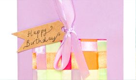 Woven Ribbon Birthday Card